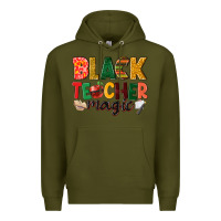 Army Green black teacher magic Premium Hoodie - NancyCooperArtShop