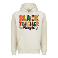Oatmeal Heather black teacher magic Premium Hoodie - NancyCooperArtShop