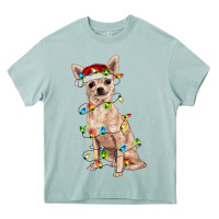Arona Chihuahua with christmas lights Heavy Core Tee - RanaPortraitStore