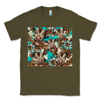 Army Green western cowhide sunflower baby cow Classic Tee - BarkalooDesign