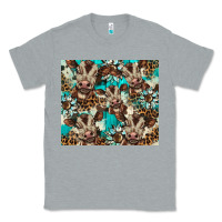 Heather Grey western cowhide sunflower baby cow Classic Tee - BarkalooDesign