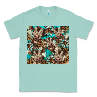 Seafoam western cowhide sunflower baby cow Classic Tee - BarkalooDesign