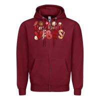Burgundy baseball vibes Zipper Hoodie - MaliasSmallBusiness