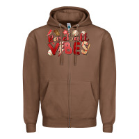 Chestnut baseball vibes Zipper Hoodie - MaliasSmallBusiness