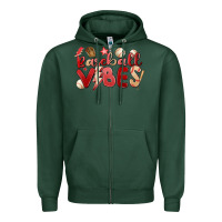 Sports Green baseball vibes Zipper Hoodie - MaliasSmallBusiness