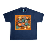 Navy cowhide pumpkin Urban Heavy Tee - AdoDesignShop