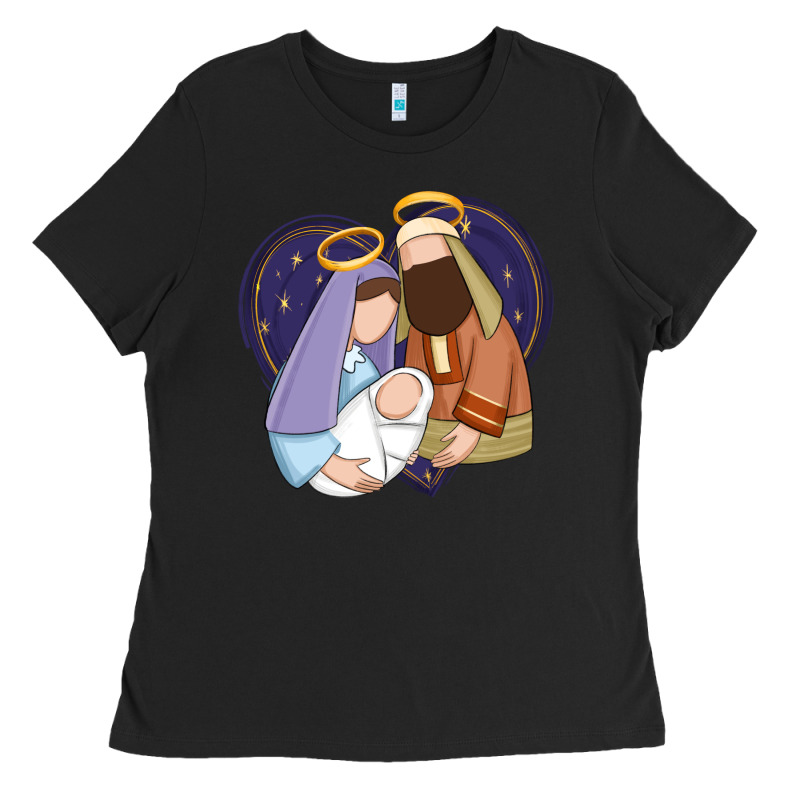 Holy Night Jesus Birth Ladies Tee by Zillion Design Studio | Teevron