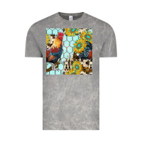 Cloud Rock western rooster seamless pattern Vintage Tee - BundleAndBundleShop