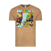 Vintage Camel western rooster seamless pattern Vintage Tee - BundleAndBundleShop