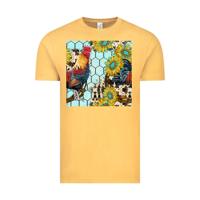 Western Rooster Seamless Pattern Vintage Tee by BundleAndBundleShop | Teevron