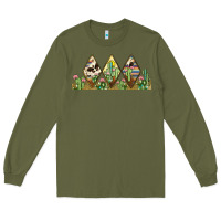 Army Green cactus cowhide serape Long Sleeve Tee - JahusDesignShop