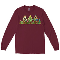 Burgundy cactus cowhide serape Long Sleeve Tee - JahusDesignShop