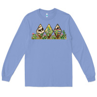 Colony Blue cactus cowhide serape Long Sleeve Tee - JahusDesignShop