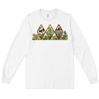 White cactus cowhide serape Long Sleeve Tee - JahusDesignShop