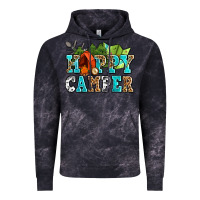 Cloud Black happy camper with trees and map Vintage Hoodie - AdoDesignShop