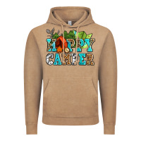Vintage Coffee happy camper with trees and map Vintage Hoodie - AdoDesignShop