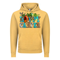 Vintage Mustard happy camper with trees and map Vintage Hoodie - AdoDesignShop