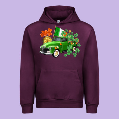 Western St. Patrick's Day Truck Urban Hoodie Designed By Cowgirlartshop