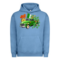 Pigment Pebble Blue Western St. Patrick's Day truck Urban Hoodie - CowGirlArtShop
