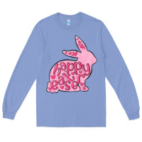 Colony Blue happy easter rabbit Long Sleeve Tee - MaliasSmallBusiness