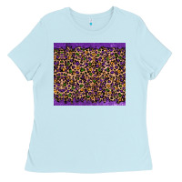 Baby Blue mardi gras leopard Ladies Tee - RanaPortraitStore