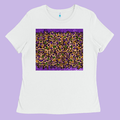 Mardi Gras Leopard Ladies Tee Designed By Ranaportraitstore
