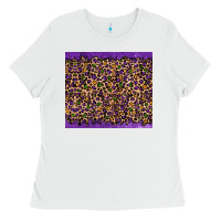 White mardi gras leopard Ladies Tee - RanaPortraitStore