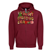 Burgundy in my christmas era Zipper Hoodie - MaliasSmallBusiness