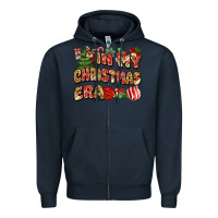 Navy in my christmas era Zipper Hoodie - MaliasSmallBusiness
