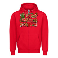 Red in my christmas era Zipper Hoodie - MaliasSmallBusiness