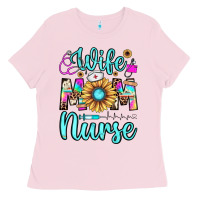 Bubblegum Pink wife mom nurse Ladies Tee - JahusDesignShop
