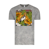 Western Bull Skull Seamless Pattern Vintage Tee | Teevron