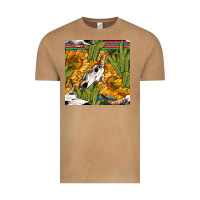 Vintage Camel western bull skull seamless pattern Vintage Tee - BundleAndBundleShop