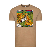 Vintage Coffee western bull skull seamless pattern Vintage Tee - BundleAndBundleShop