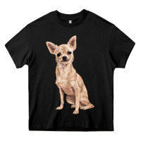 Black chihuahua Heavy Core Tee - RanaPortraitStore