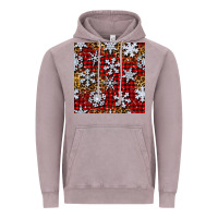 Vintage Zinc christmas snow crystals with plaid seamless pattern Vintage Hoodie - BundleAndBundleShop