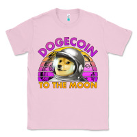 Bubblegum Pink doge coin to the moon 80's retro sunset Classic Tee - Jasminsmagicworld