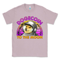 Lilac doge coin to the moon 80's retro sunset Classic Tee - Jasminsmagicworld