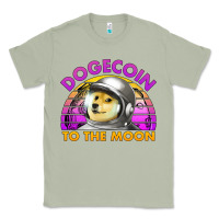 Matcha doge coin to the moon 80's retro sunset Classic Tee - Jasminsmagicworld