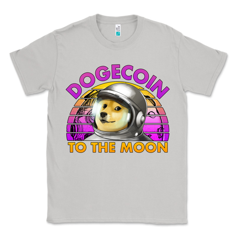 Doge Coin To The Moon 80's Retro Sunset Classic Tee by Jasminsmagicworld | Teevron