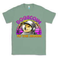 Sage doge coin to the moon 80's retro sunset Classic Tee - Jasminsmagicworld