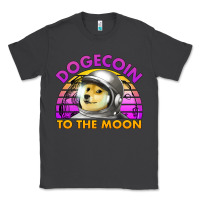 Smoke doge coin to the moon 80's retro sunset Classic Tee - Jasminsmagicworld