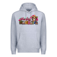 Heather Grey Badass Mamacita Premium Hoodie - texasbilliewilder