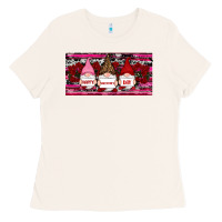 Bone Happy valentines day gnomes rose Ladies Tee - RanaPortraitStore