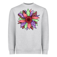 Heather Grey easter spring sunflower Heavyweight Sweatshirt - Jasminsmagicworld