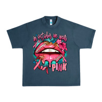 Midnight Navy in october we wear pink  lips Urban Heavy Tee - AdoDesignShop