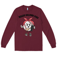 Burgundy boujee ballpark babe Long Sleeve Tee - MaliasSmallBusiness