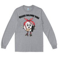 Heather Grey boujee ballpark babe Long Sleeve Tee - MaliasSmallBusiness