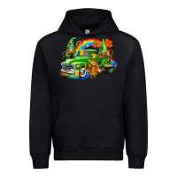 St. Patrick's Day Truck With Gnomies Urban Hoodie | Teevron