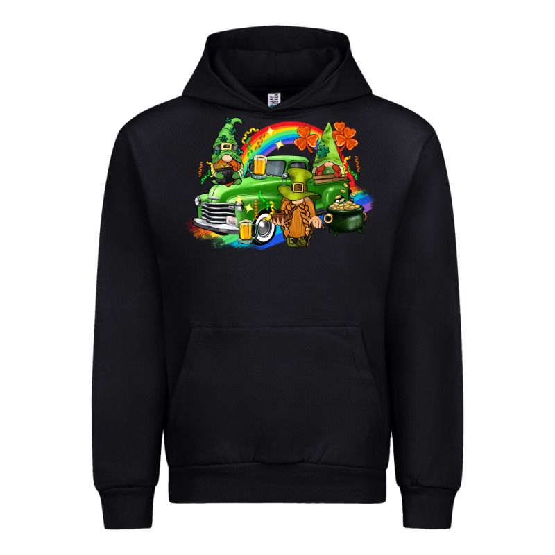 St. Patrick's Day Truck With Gnomies Urban Hoodie by CowGirlArtShop | Teevron